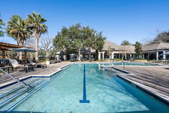 A large swimming pool at The Ambrose, Texas